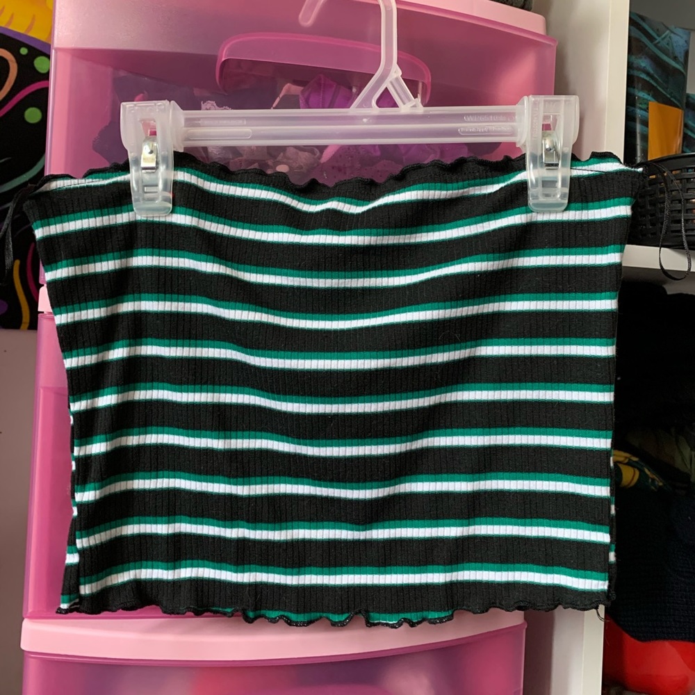 striped tube top